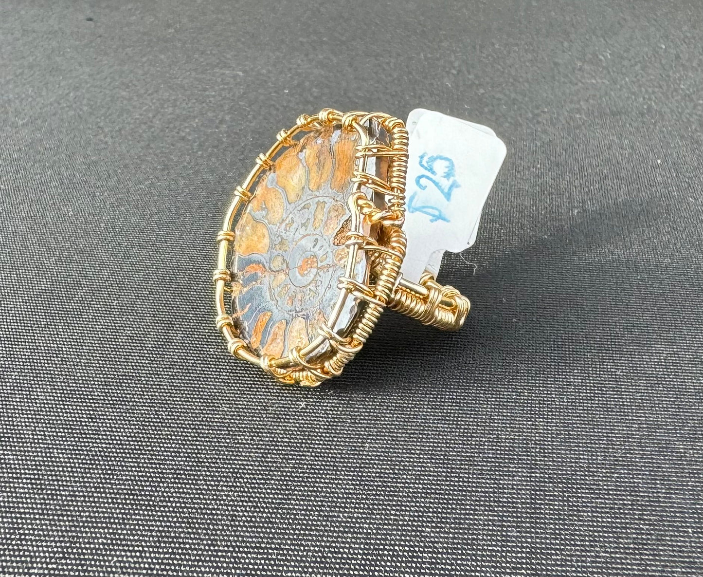 Ammonite Ring Sz 7